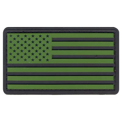 Nášivka vlajka USA plast ČERNÁ/ZELENÁ
