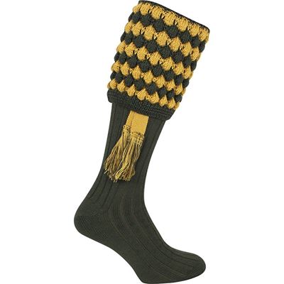 Ponožky podkolenky PEBBLE vzorované ZELENÉ
