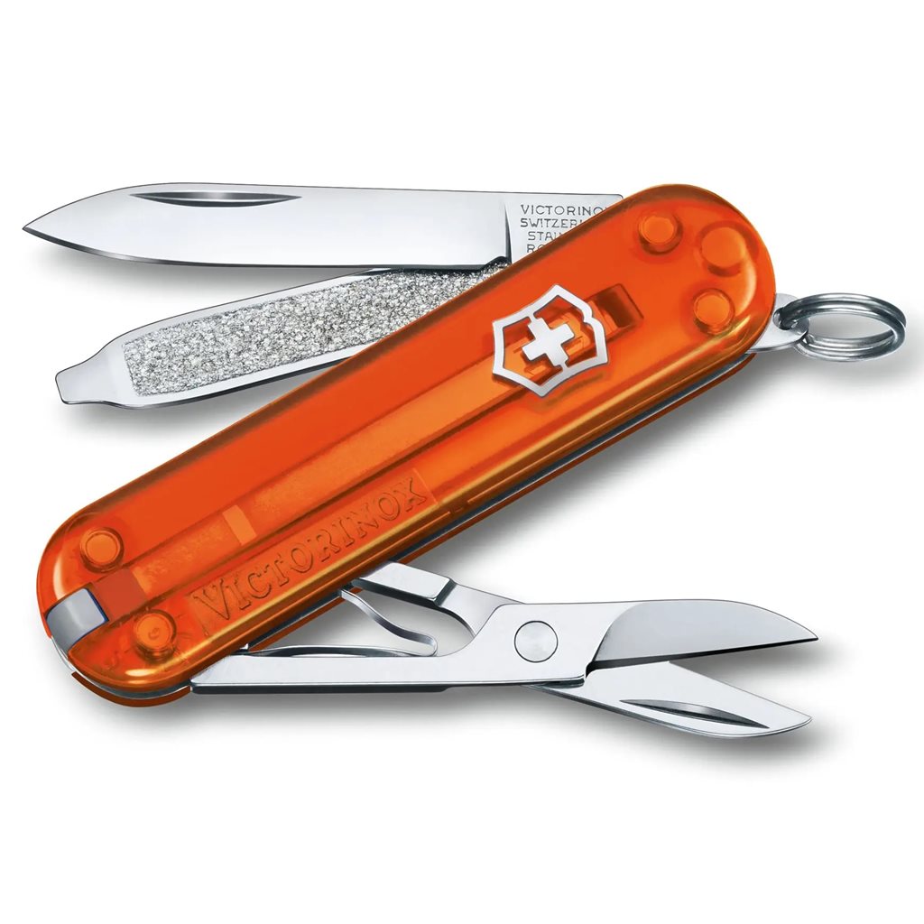 Levně VICTORINOX nůž kapesní CLASSIC SD 58mm transparentní FIRE OPAL