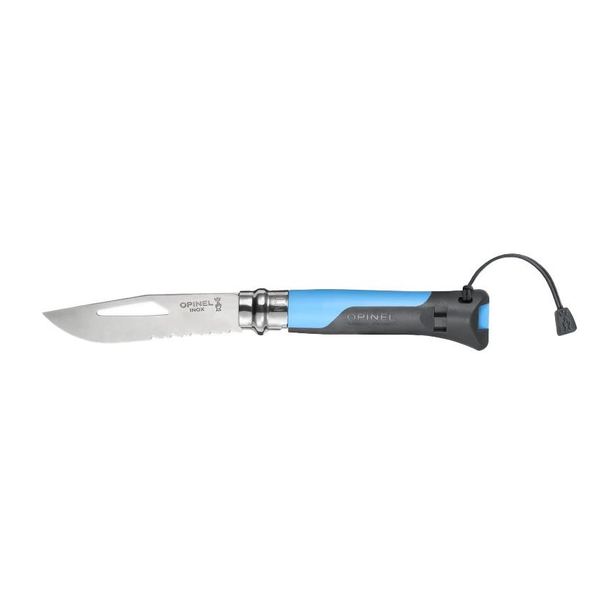 Levně OPINEL nůž VRI INOX No.08 OUTDOOR kombinované ostří MODRÝ