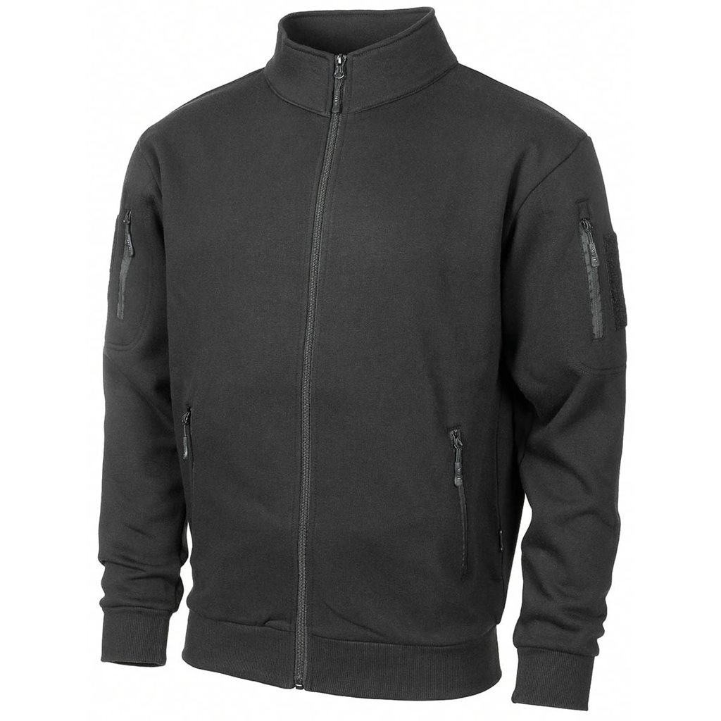 Levně Mikina za zip TACTICAL ČERNÁ