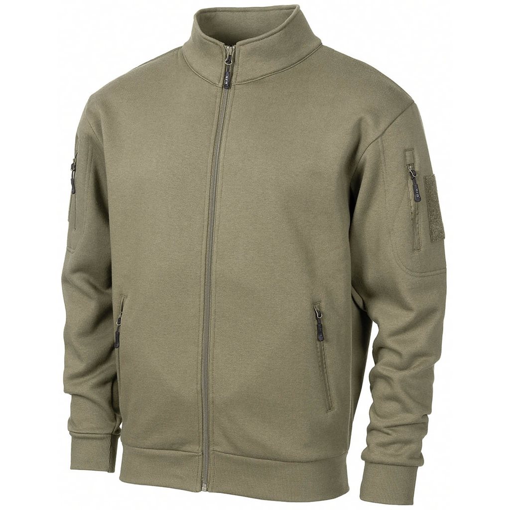 Levně Mikina za zip TACTICAL ZELENÁ