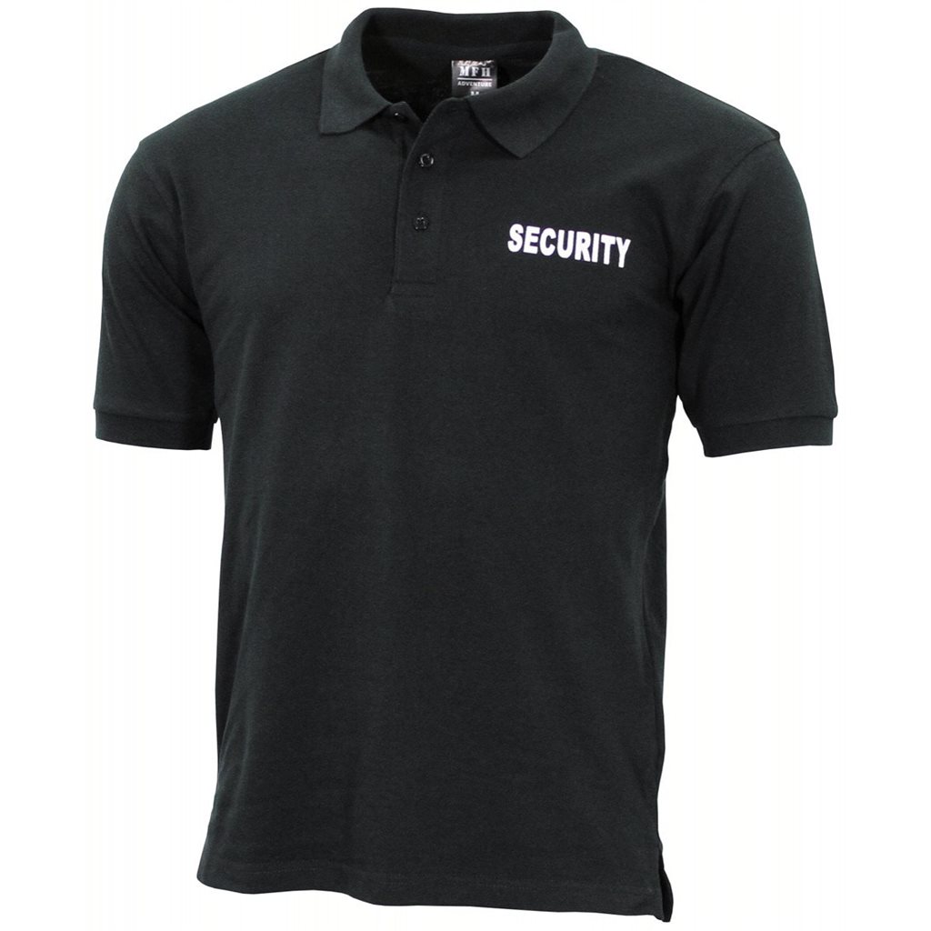 Levně Polokošile SECURITY ČERNÁ