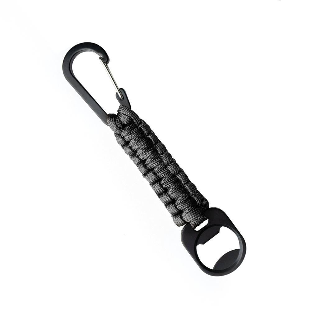 Levně A10 EQUIPMENT klíčenka PARACORD s karabinou a otvírákem na láhve ČERNÁ