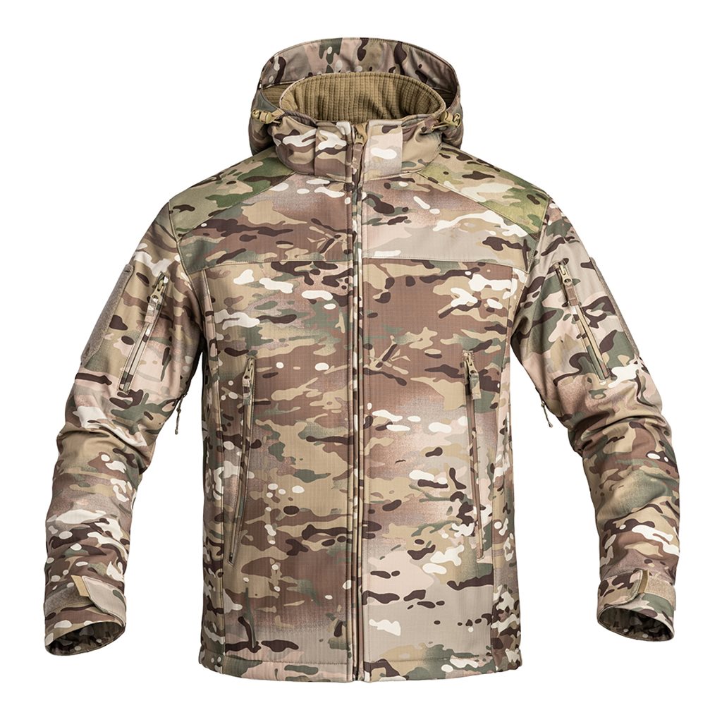 Levně Bunda V2 FIGHTER GEN 2 softshell s kapucí MULTICAM®