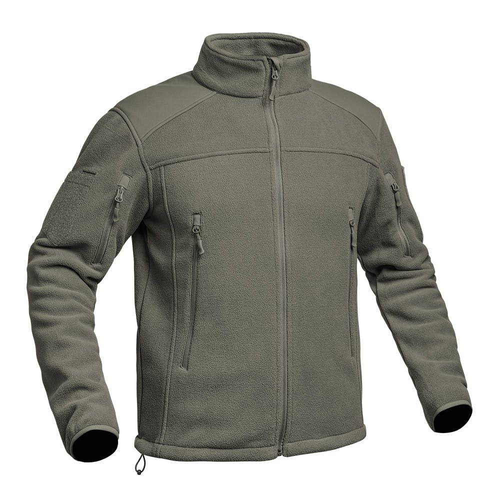 Levně Bunda s kapucí FIGHTER Polar Fleece ZELENÁ