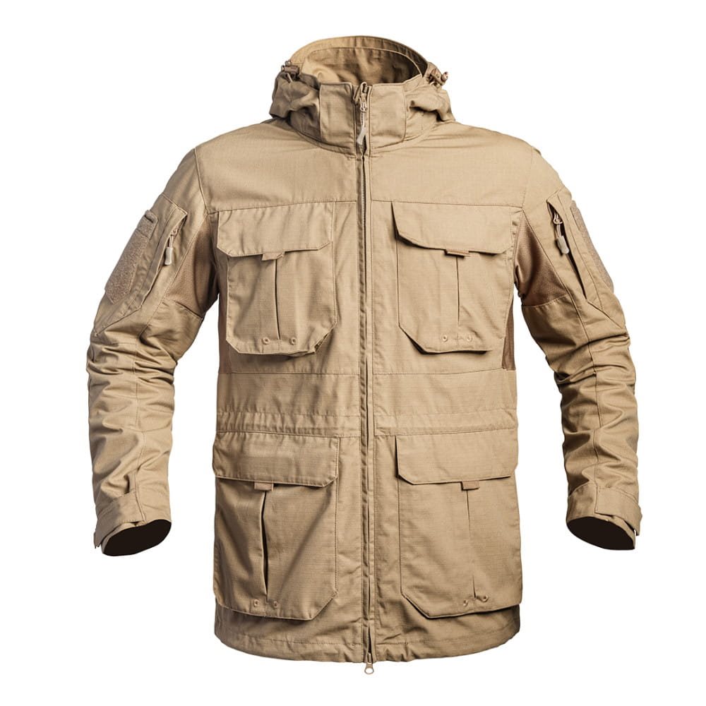 Levně Bunda FIGHTER LONG rip-stop 5.0 TAN