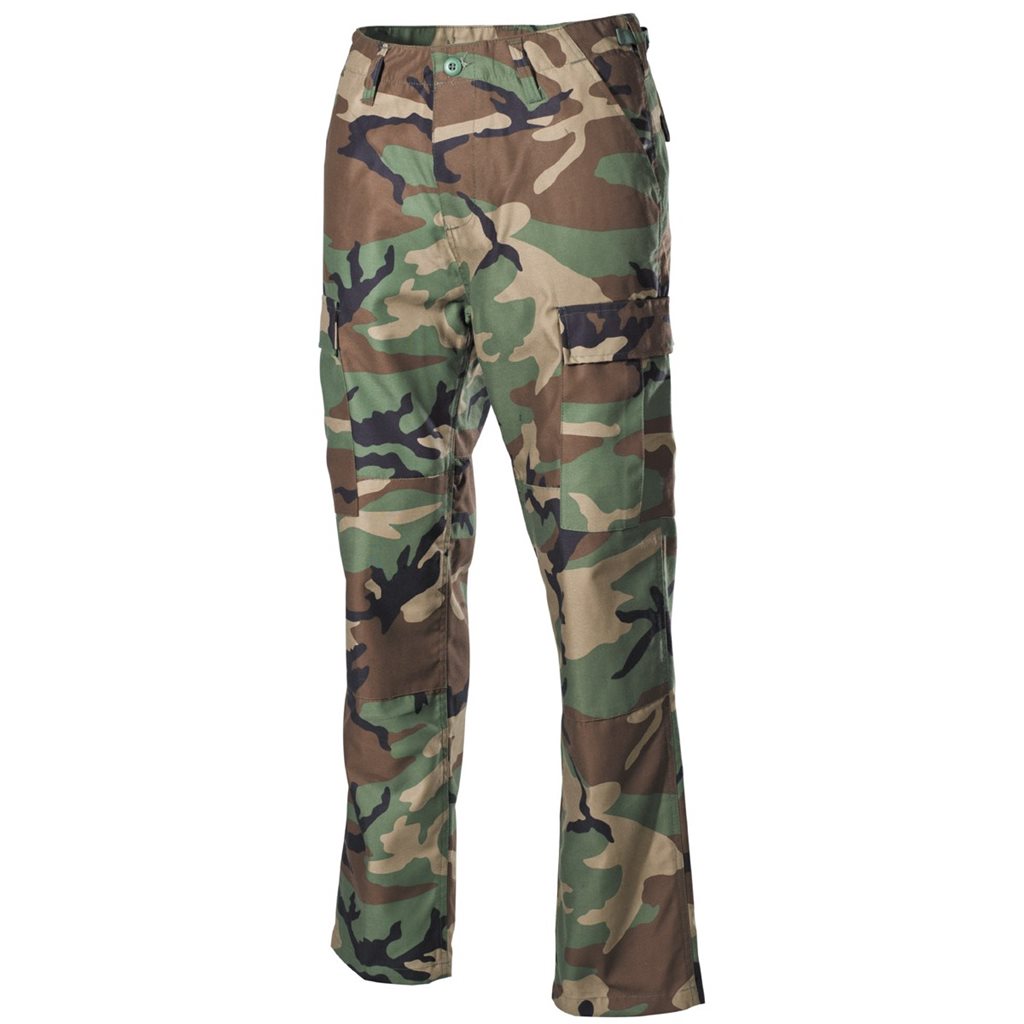 Levně Kalhoty US střih BDU prošité WOODLAND