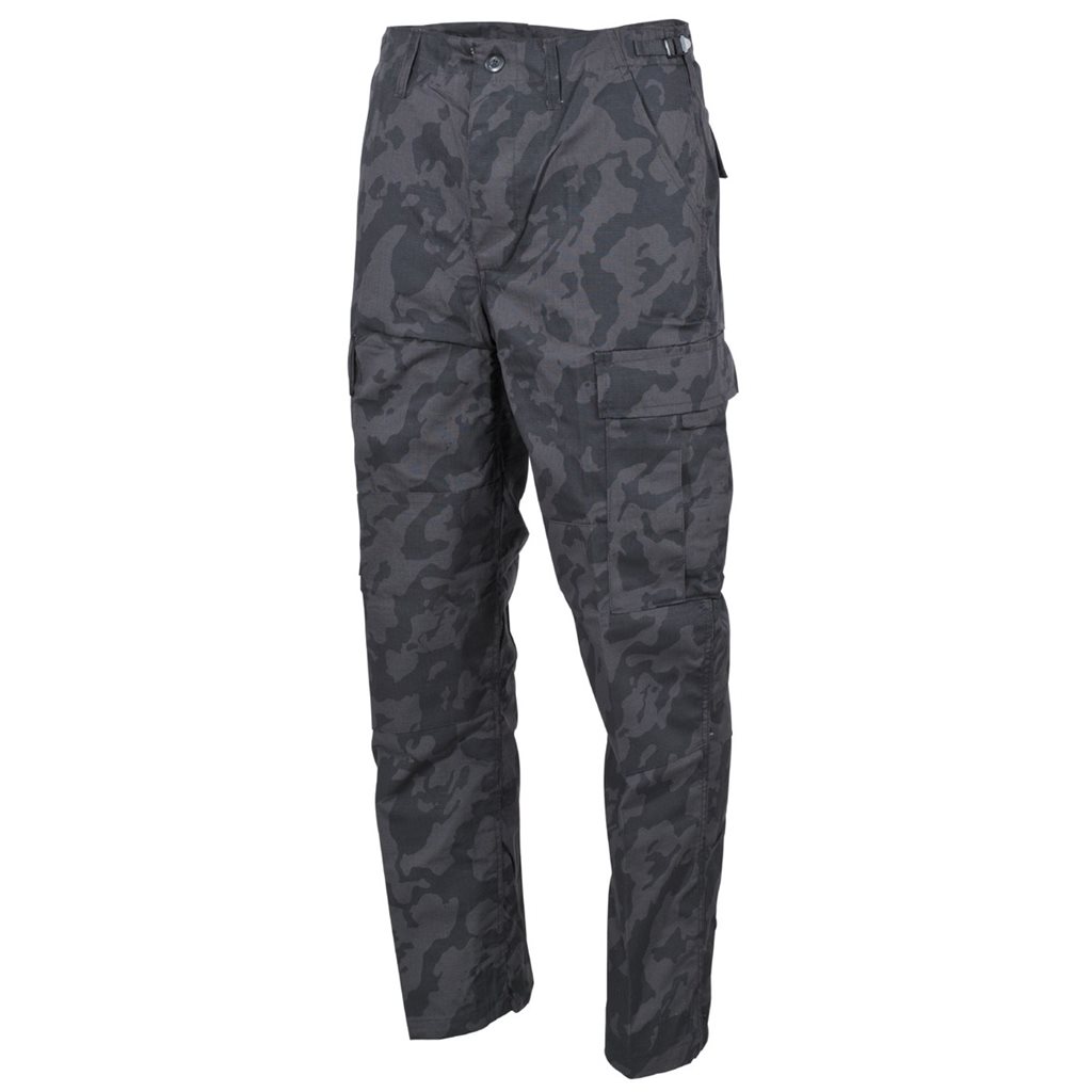 Levně Kalhoty US střih BDU rip-stop NIGHTCAMO