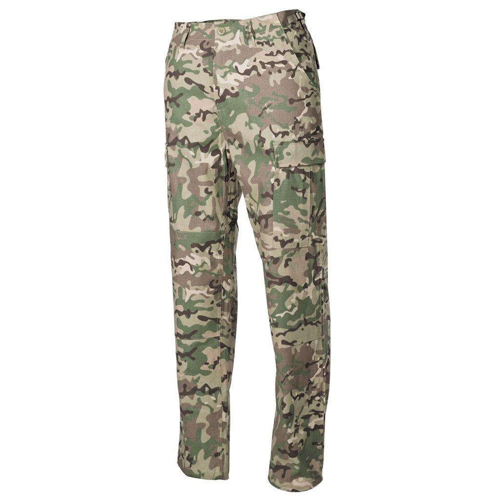 Levně Kalhoty US střih BDU rip-stop OPERATION CAMO