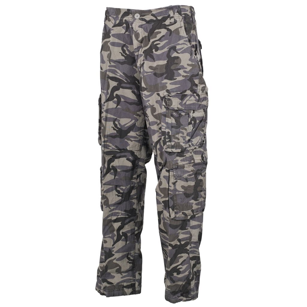 Levně Kalhoty VINTAGE DEFENSE seprané COMBAT CAMO