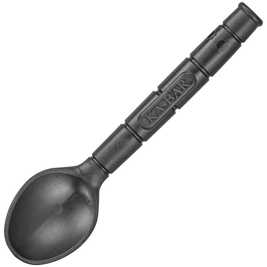 Levně KA-BAR lžíce KRUNCH s brčkem ČERNÁ