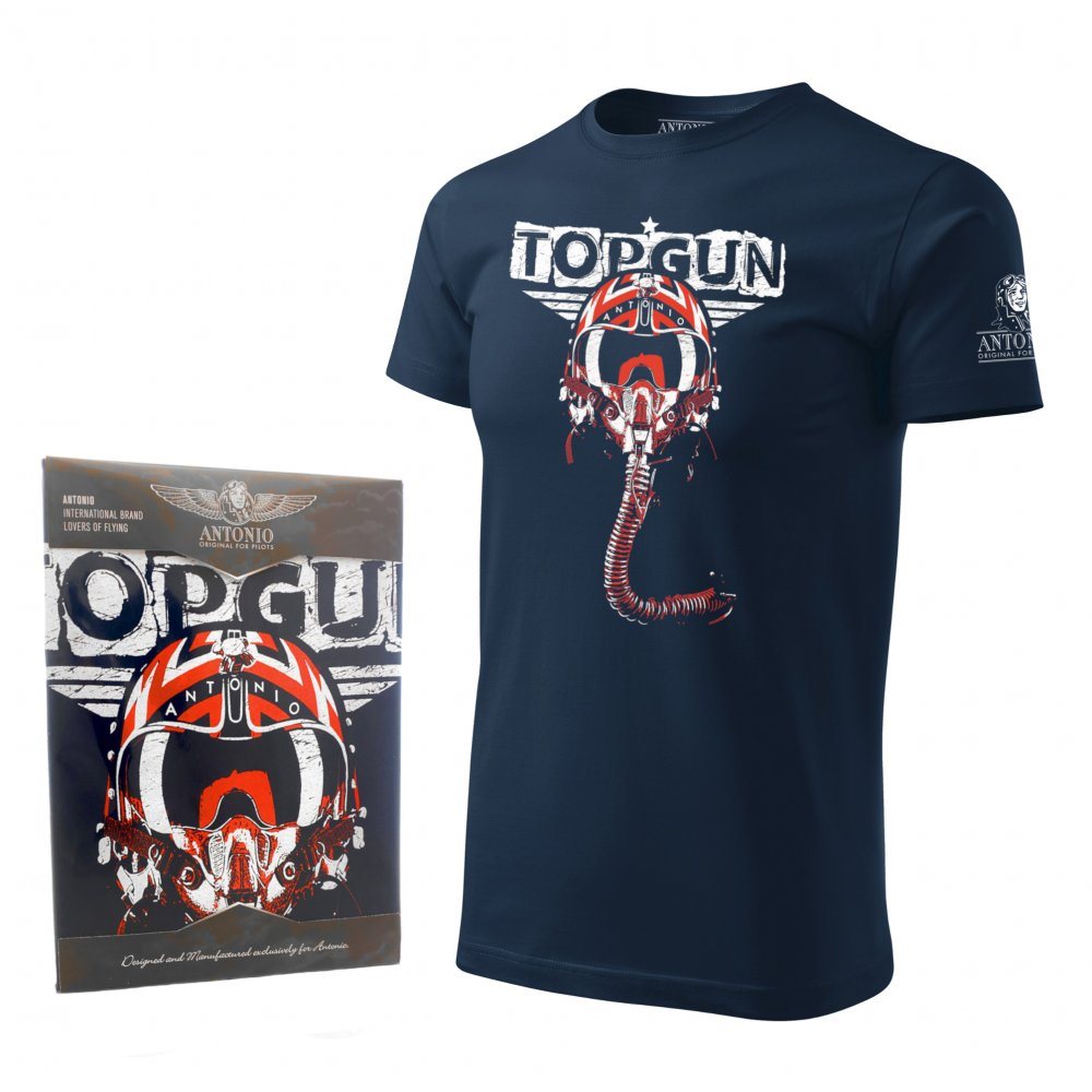 Levně Triko TOPGUN MODRÉ