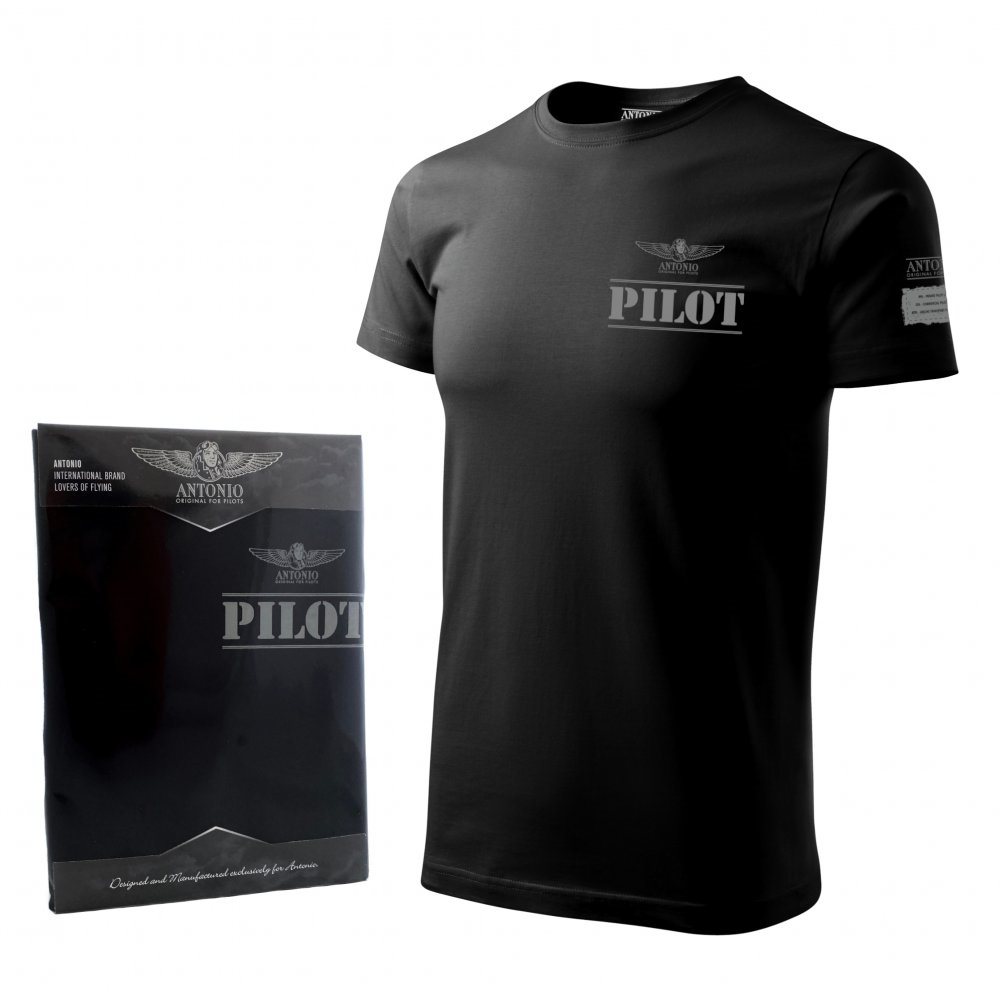 Levně Triko PILOT ČERNÉ