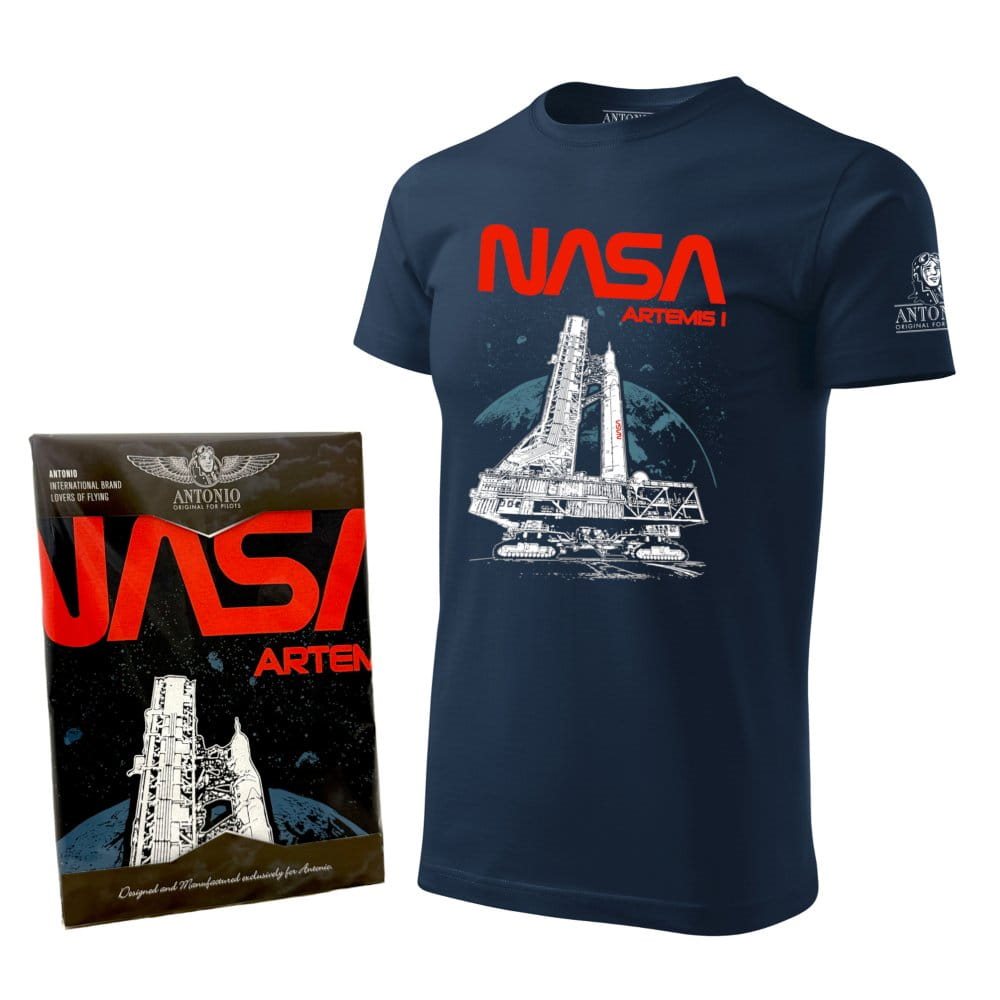 Triko NASA ARTEMIS I Mise na Měsíc MODRÉ vel. 3XL