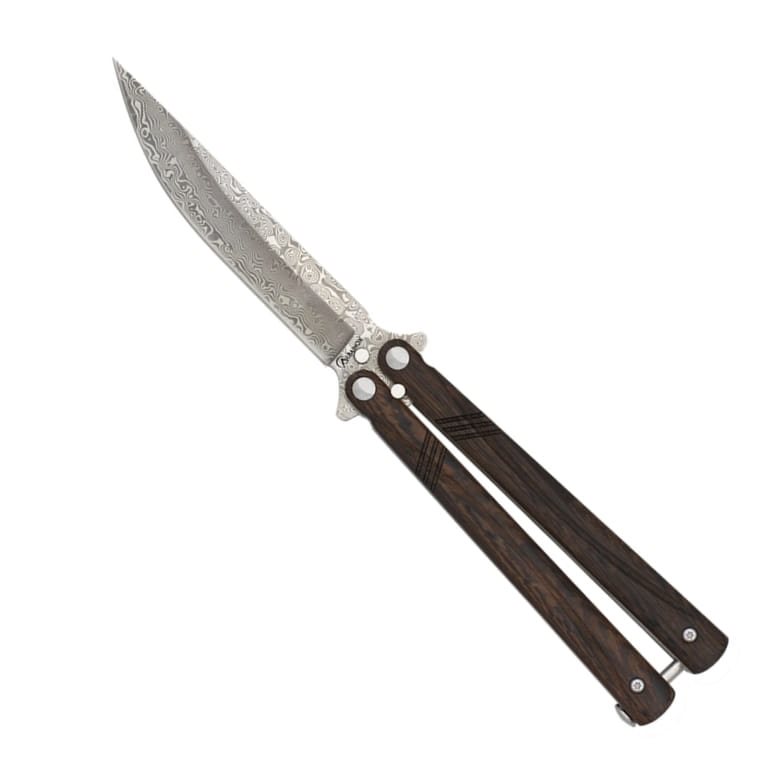 Levně Albainox nůž motýlek FINE damašková čepel