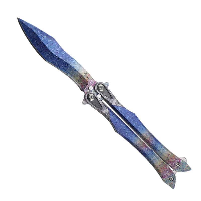 Levně Albainox nůž motýlek blue 3D balisong