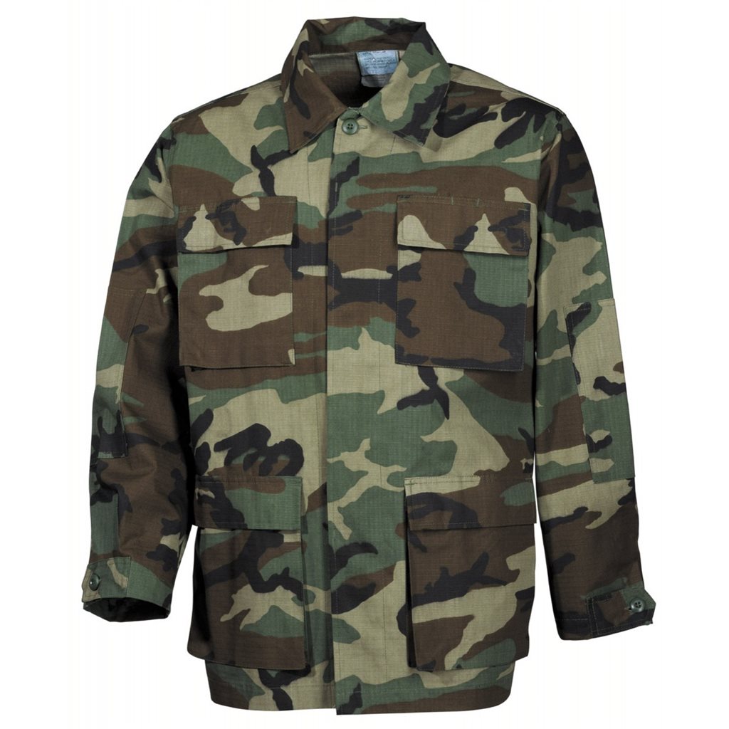 Levně Blůza US střih BDU rip-stop WOODLAND