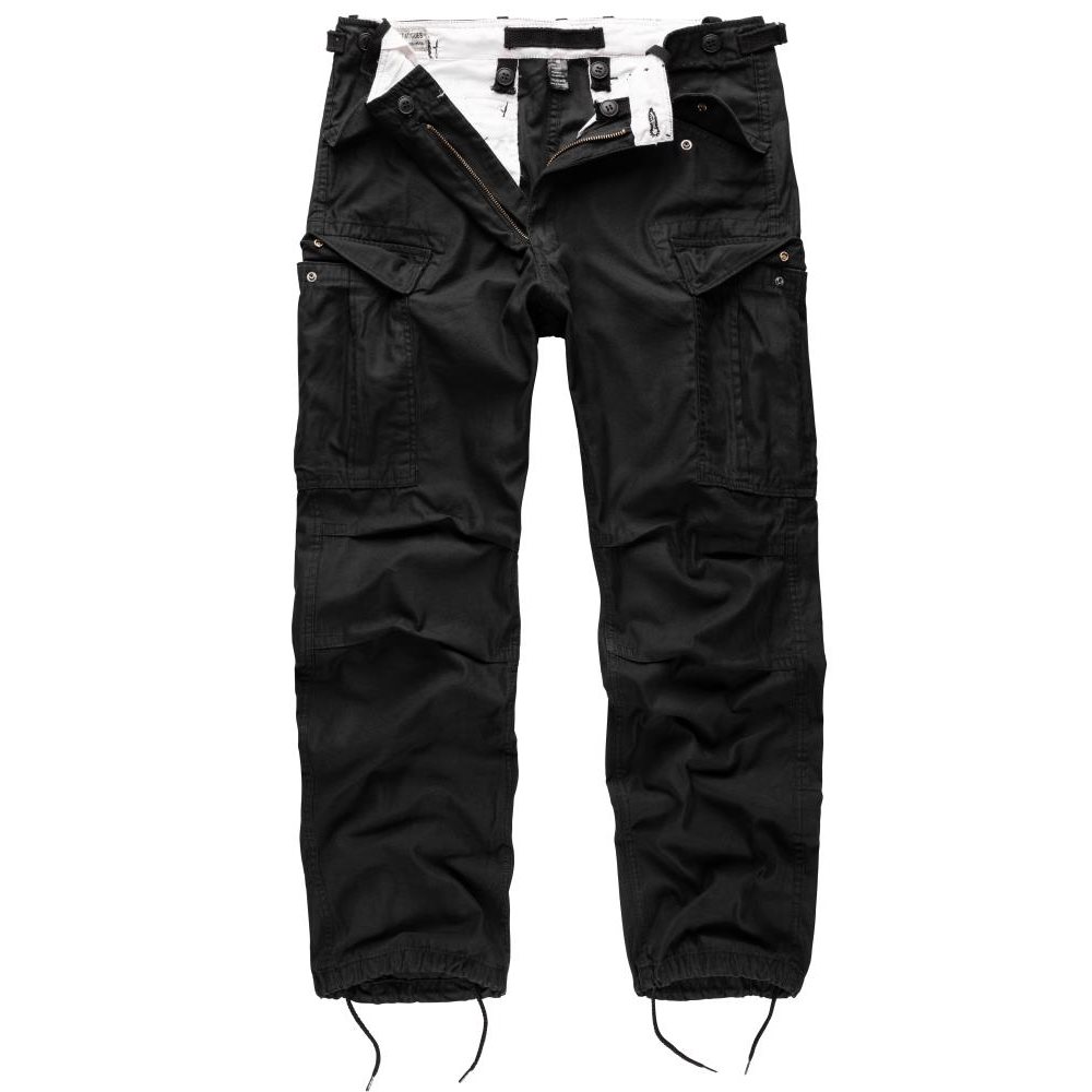 Levně Kalhoty VINTAGE FATIGUE ČERNÉ