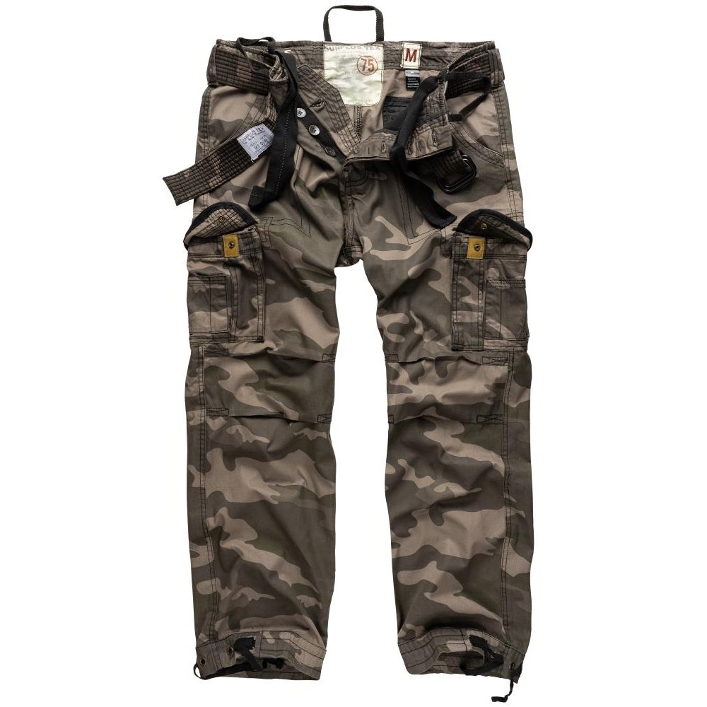 Levně Kalhoty PREMIUM VINTAGE BLACK CAMO