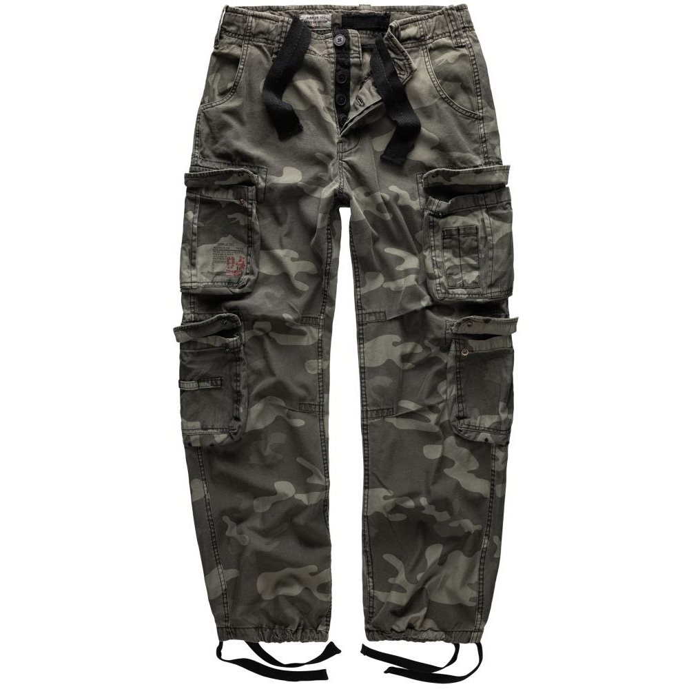 Kalhoty AIRBORNE VINTAGE BLACK CAMO vel. L