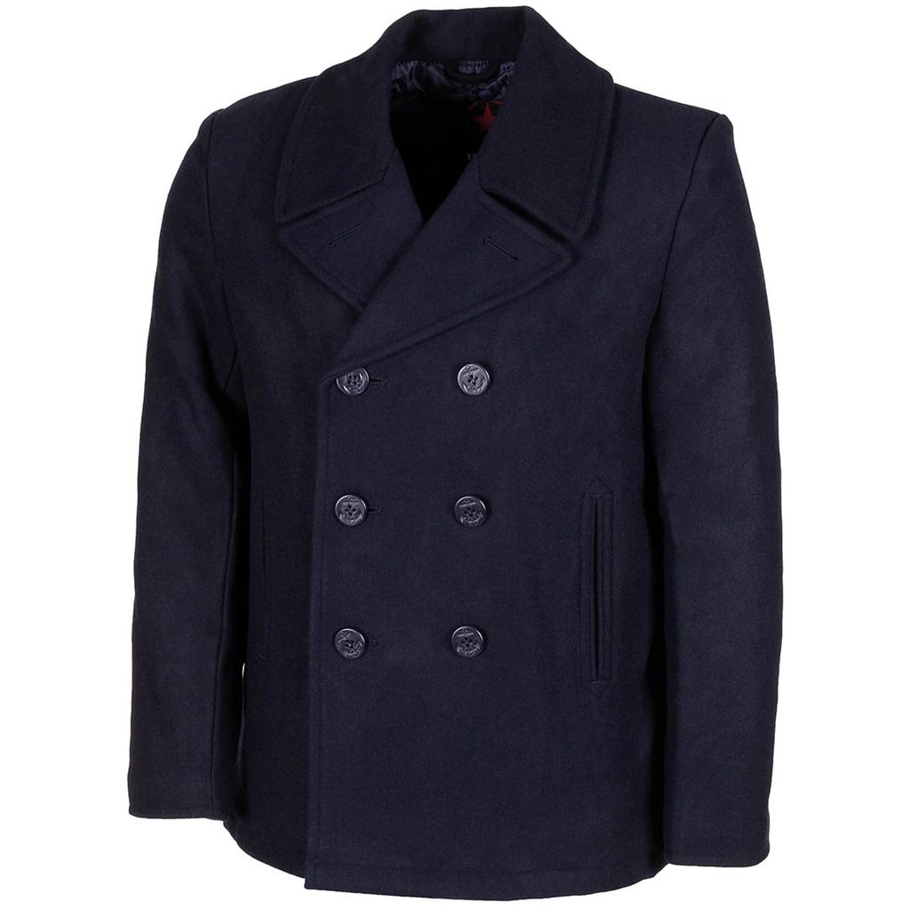 Levně Kabát US Pea Coat MODRÝ