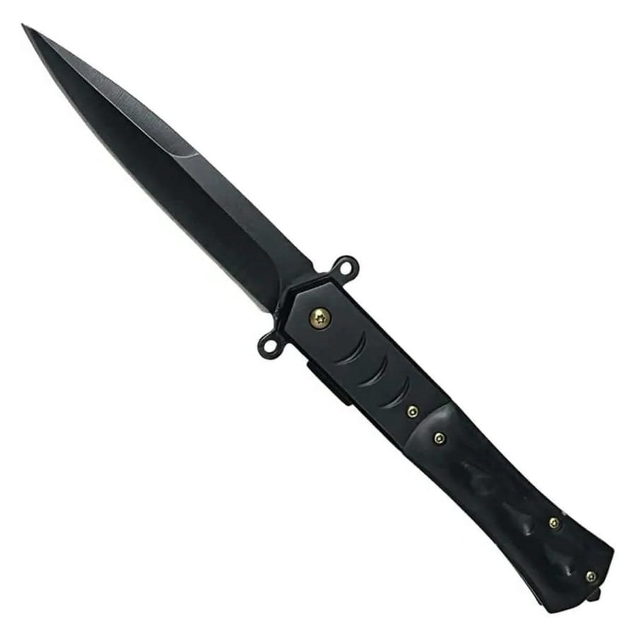 Levně ElitEdge nůž zavírací BLACK MARBLE hladké ostří ČERNÝ