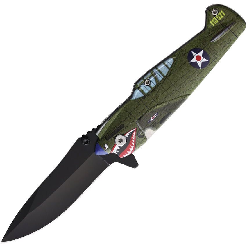Levně ElitEdge nůž zavírací FIGHTER PLANE hladké ostří