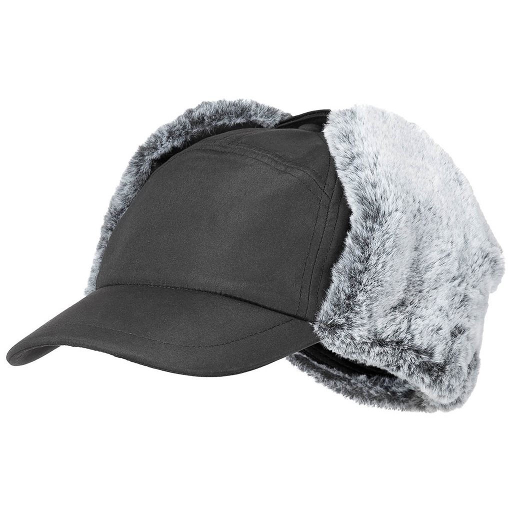 Levně FOX Outdoor čepice s kšiltem TRAPPER zimní ČERNÁ