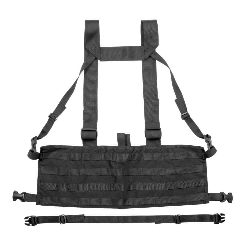 Vesta chest rig MOLLE PALS vazba lehká 600D ČERNÁ