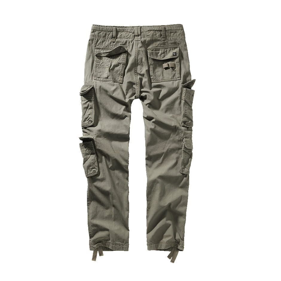 Kalhoty PURE SLIM FIT vintage ZELENÉ