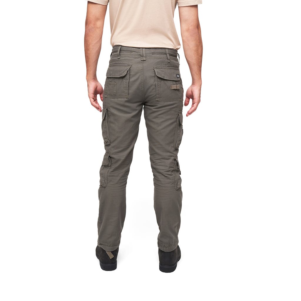 Kalhoty PURE SLIM FIT vintage ZELENÉ