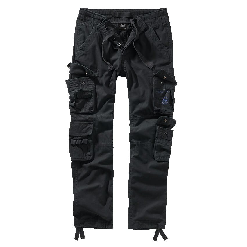 Levně Kalhoty PURE SLIM FIT vintage ČERNÉ