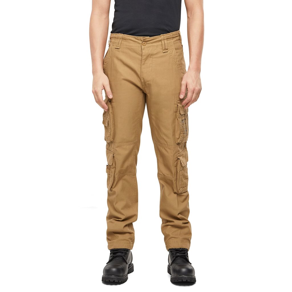 Kalhoty PURE SLIM FIT vintage PÍSKOVÉ vel. 5XL