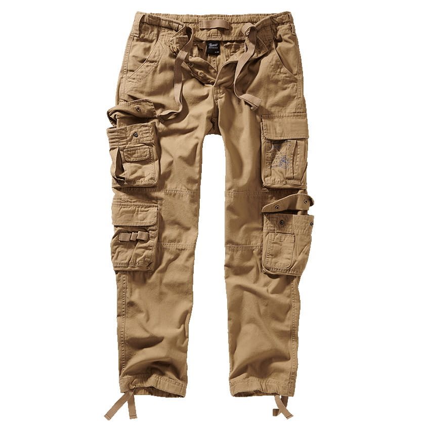 Levně Kalhoty PURE SLIM FIT vintage PÍSKOVÉ