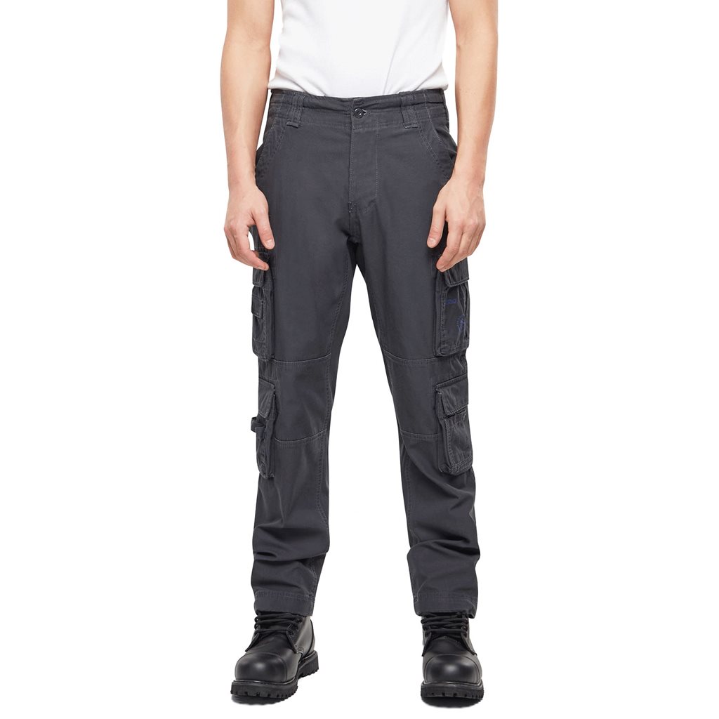 Kalhoty PURE SLIM FIT vintage ŠEDÉ vel. L
