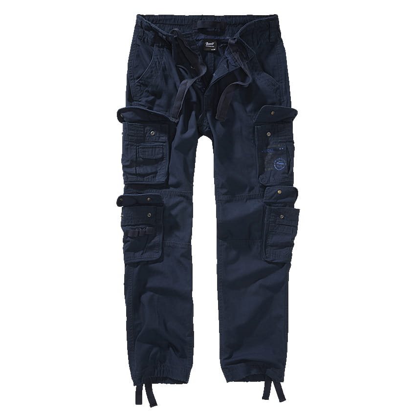 Levně Kalhoty PURE SLIM FIT vintage MODRÉ