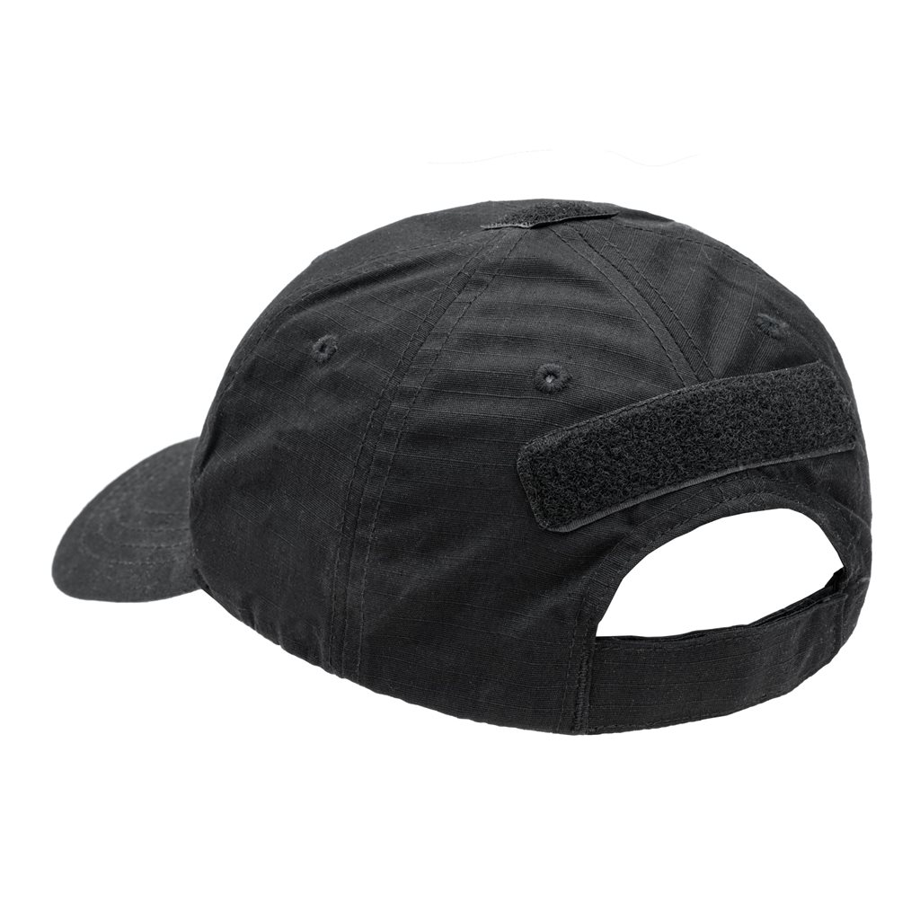 Čepice baseball rip-stop VELCRO ČERNÁ