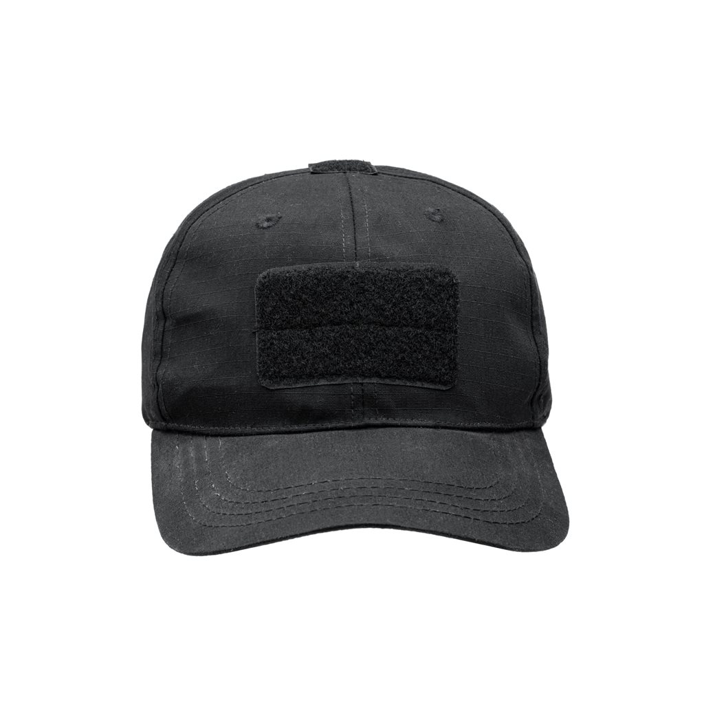 Čepice baseball rip-stop VELCRO ČERNÁ