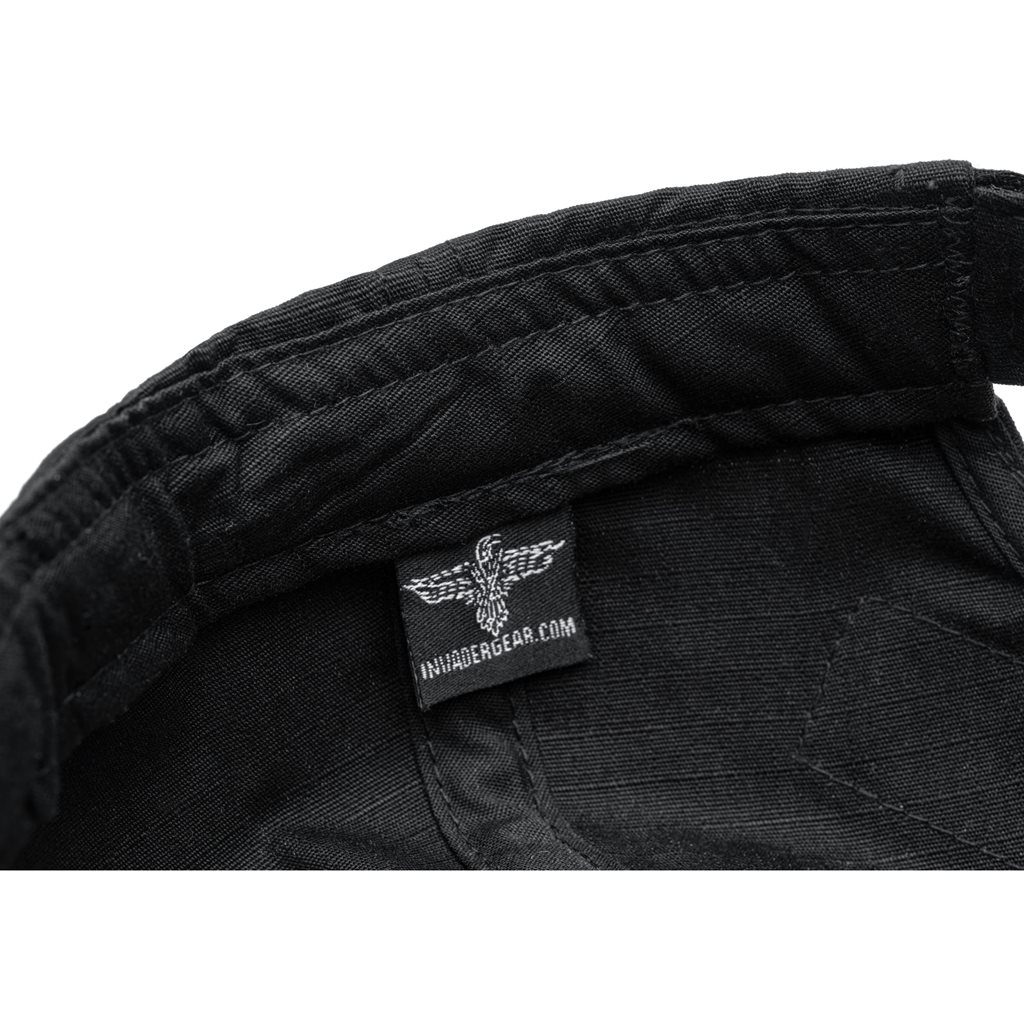 Čepice baseball rip-stop VELCRO ČERNÁ