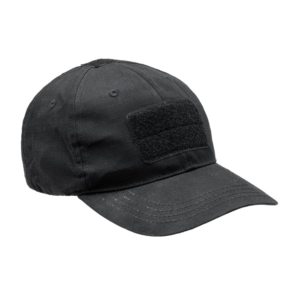 Čepice baseball rip-stop VELCRO ČERNÁ