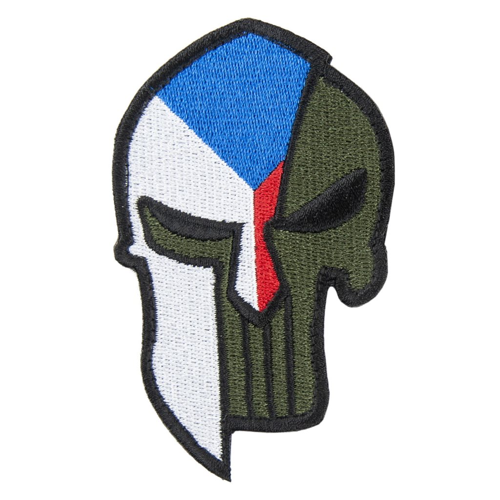 Levně MILITARY RANGE nášivka vlajka ČR + SPARTAN PUNISHER velcro BAREVNÁ