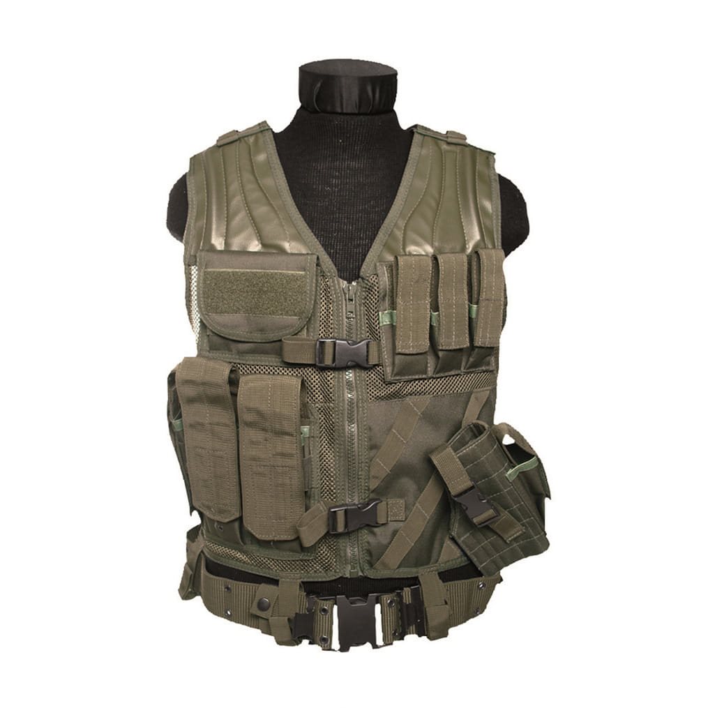 Levně MIL-TEC vesta taktická CROSSDRAW USMC ZELENÁ