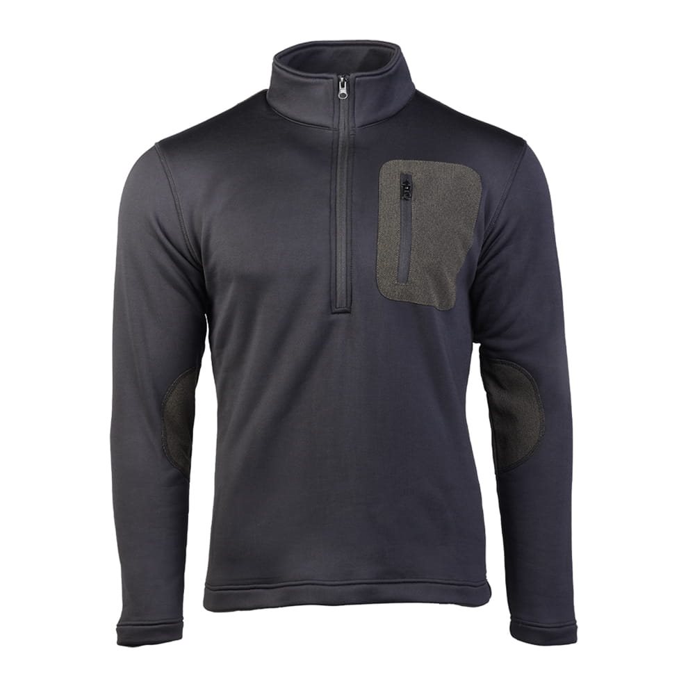 Levně Mikina THERMO-FLEECE ¾ ZIP ČERNÁ