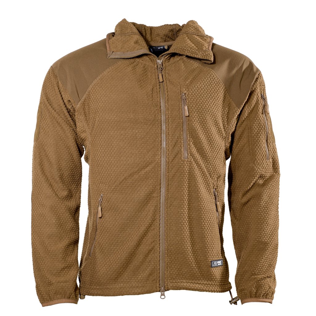 Mikina zip s kapucí fleece DELTA COYOTE vel. 3XL