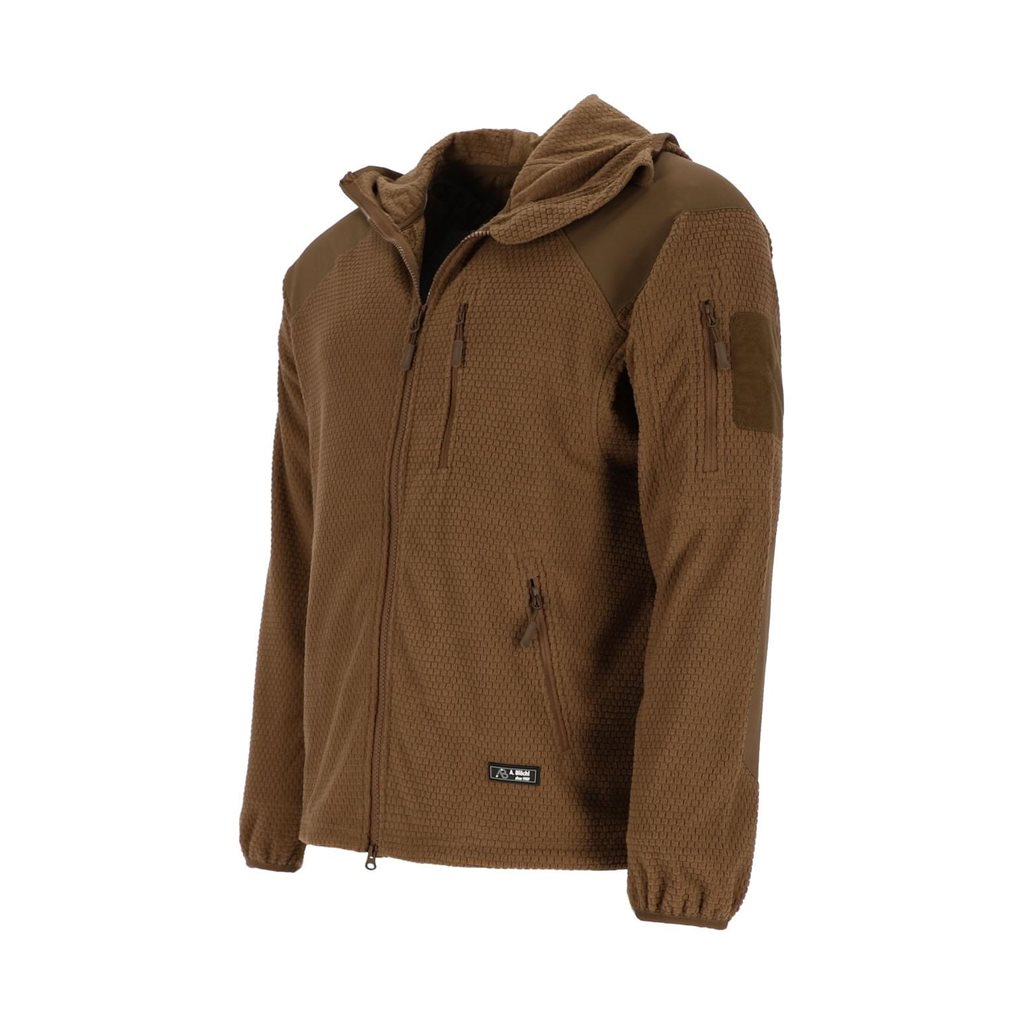 Mikina zip s kapucí fleece DELTA COYOTE vel. 3XL