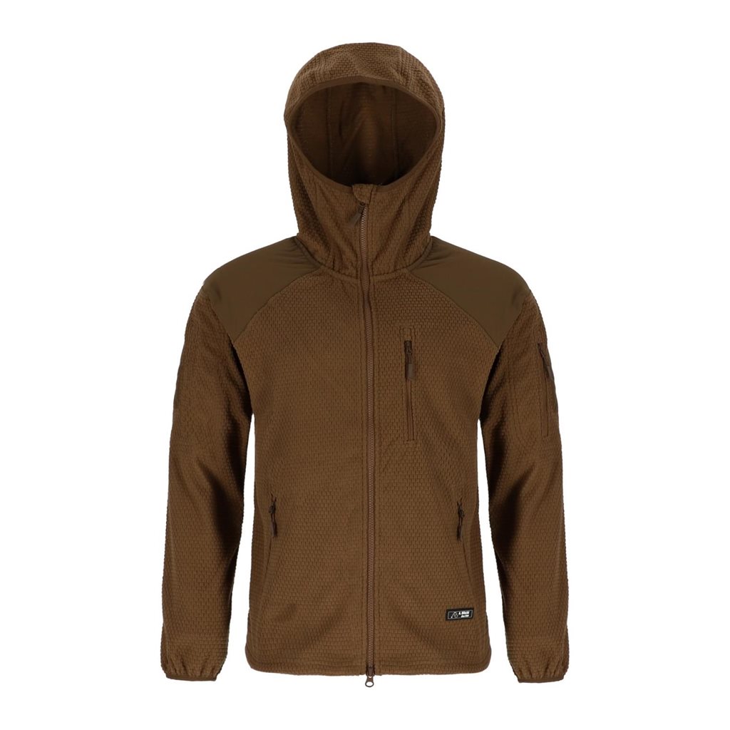 Mikina zip s kapucí fleece DELTA COYOTE vel. 3XL