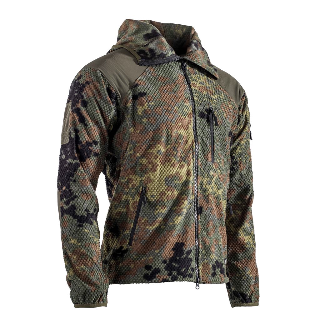 Levně Mikina zip s kapucí fleece DELTA FLECKTARN