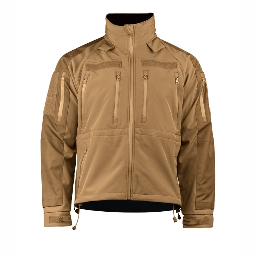 Levně Bunda SOFTSHELL PLUS COYOTE BROWN
