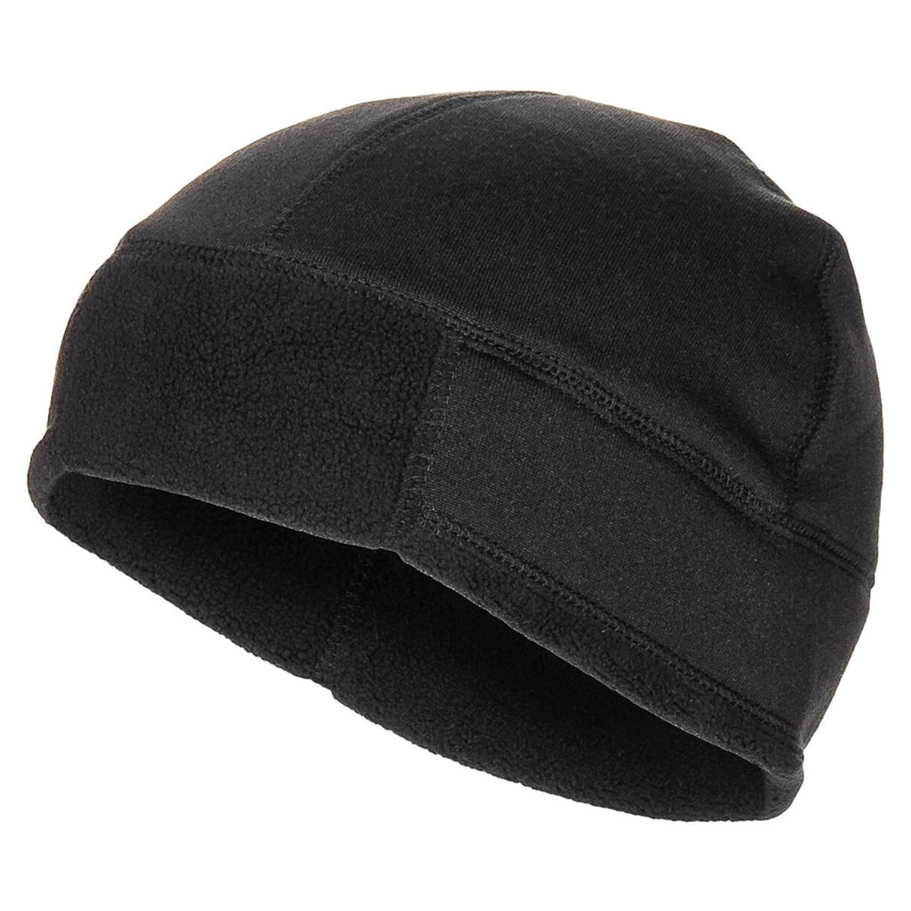 Levně Čepice fleece extra teplá ČERNÁ